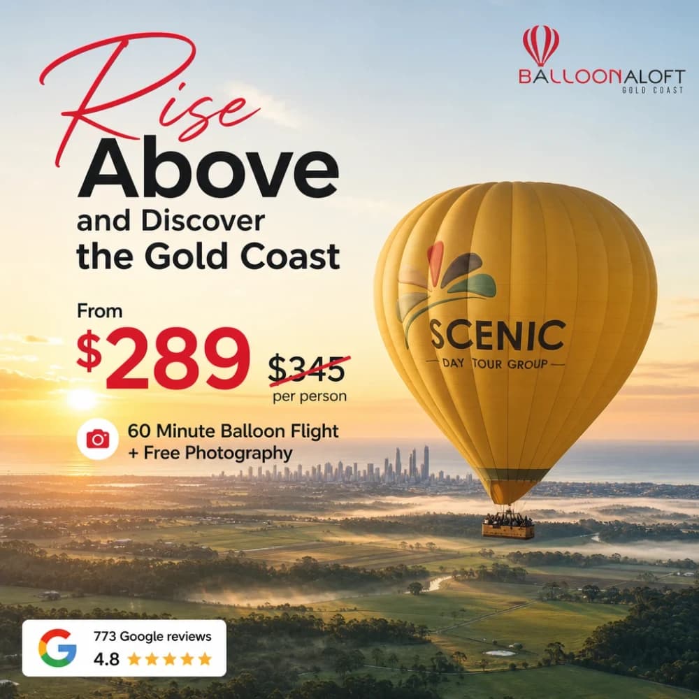 Balloon Aloft Gold Coast campaign creative 1: A morning above the ordinary.