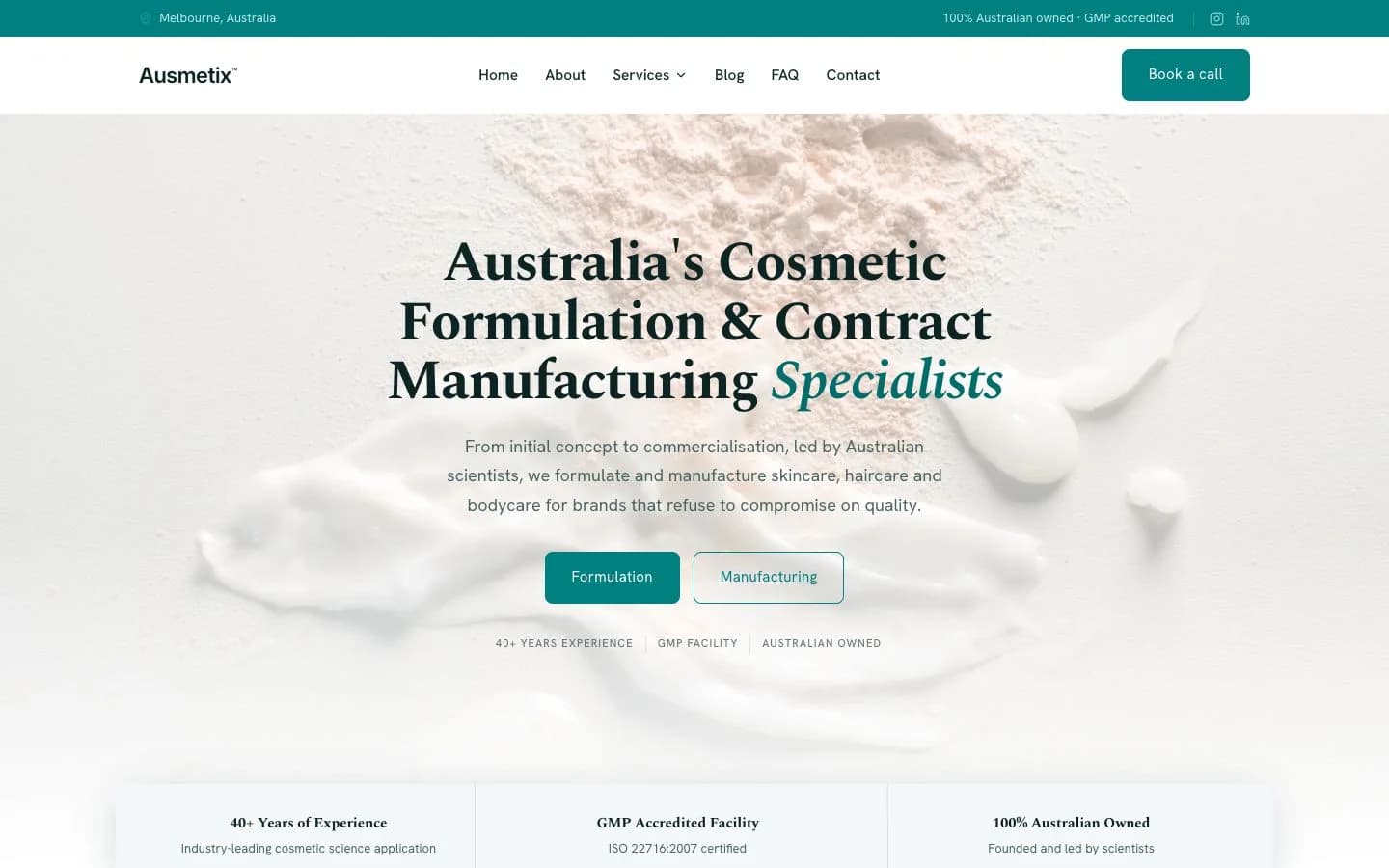 Ausmetix website loading preview