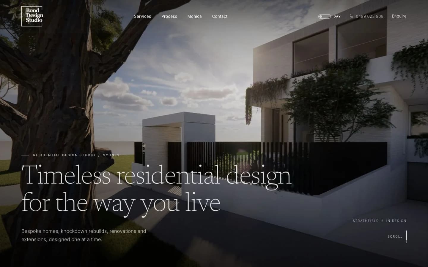 Bond Design Studio website loading preview