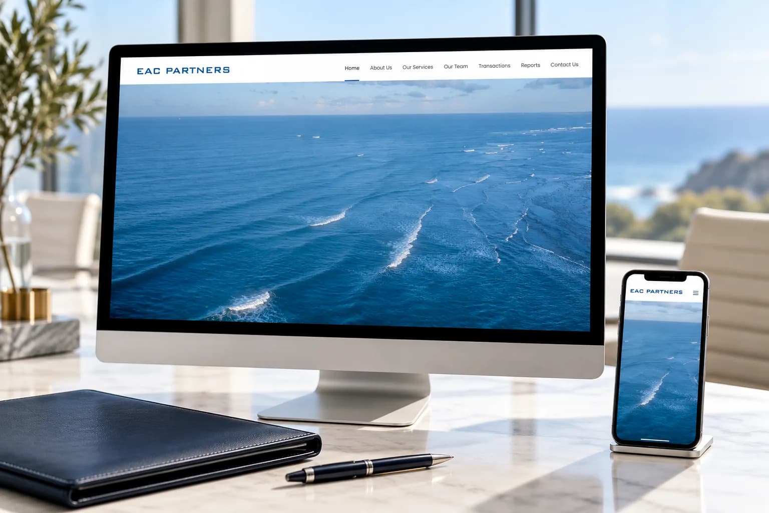 EAC Partners website shown on desktop and mobile