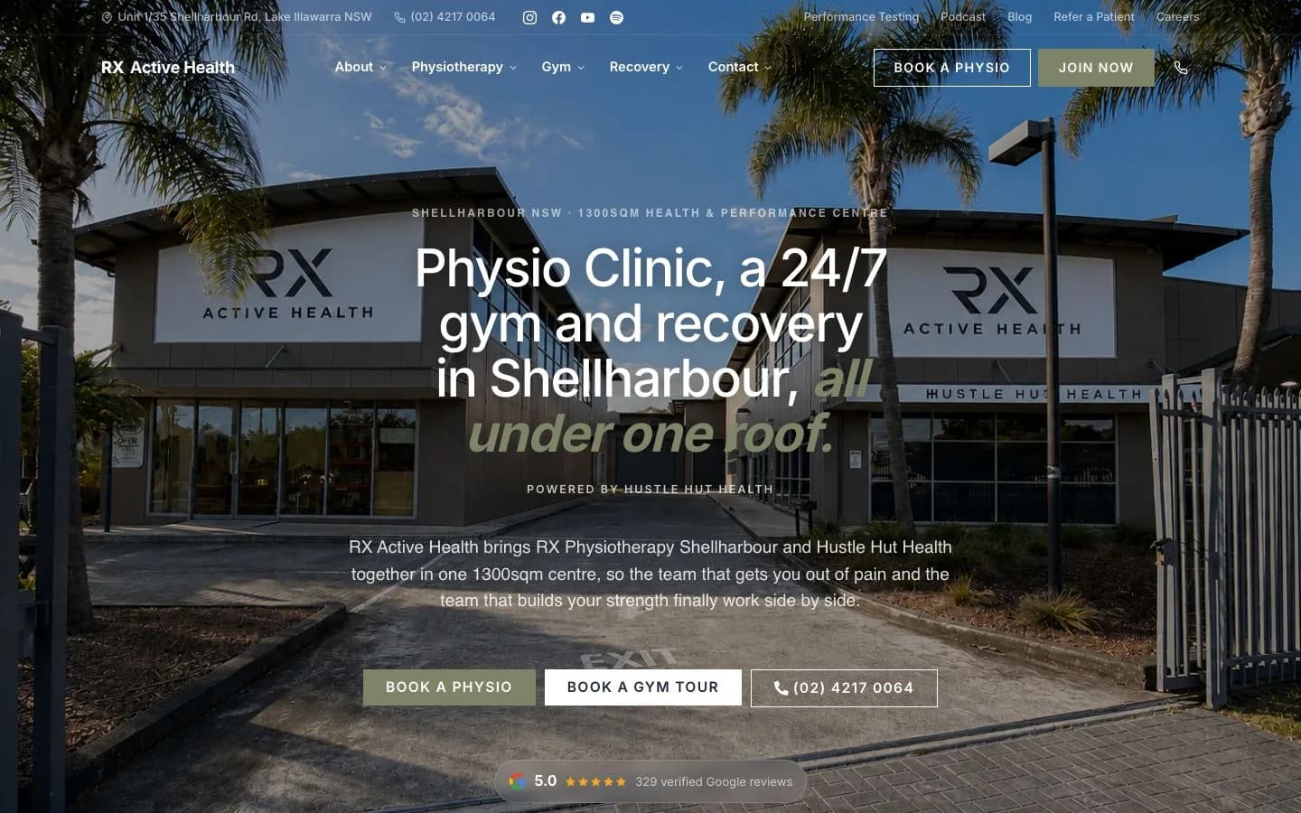 RX Active Health website loading preview