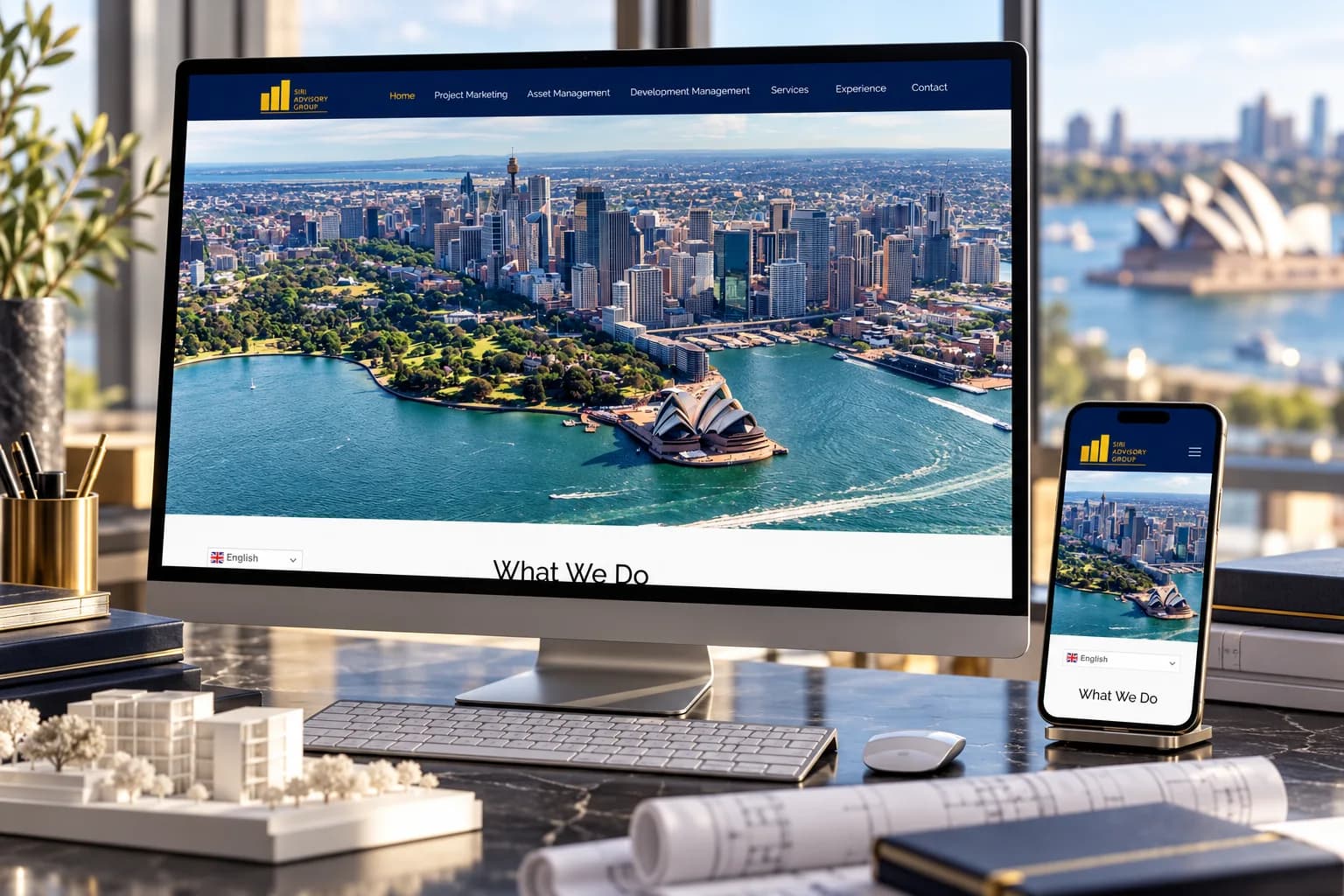 SIRI Advisory Group website shown on desktop and mobile