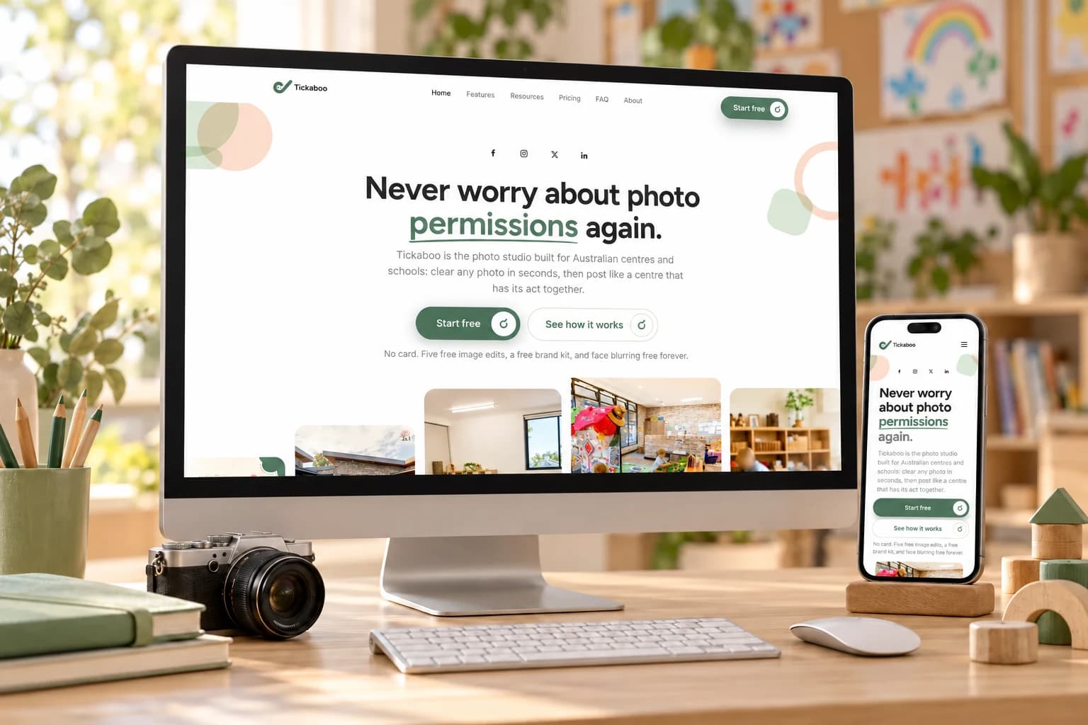 Tickaboo website shown on desktop and mobile