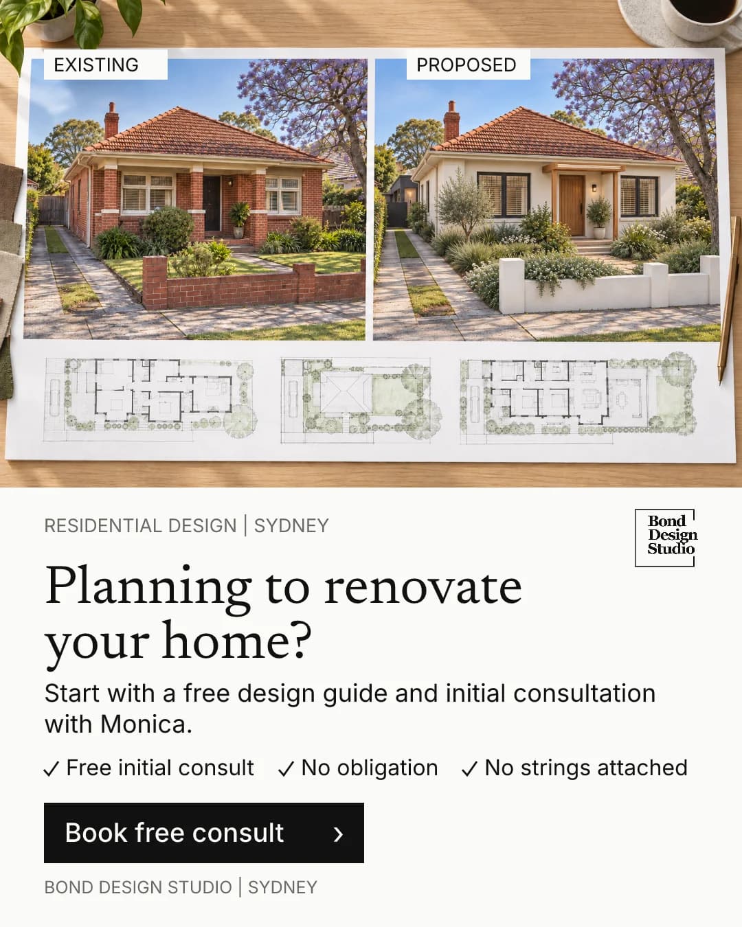 Bond Design Studio campaign creative 1: Start with the home you already have.