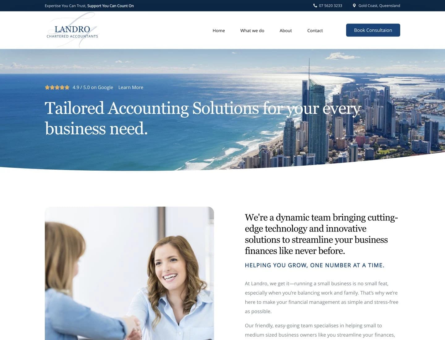 Landro website detail: Put a human face on financial expertise.