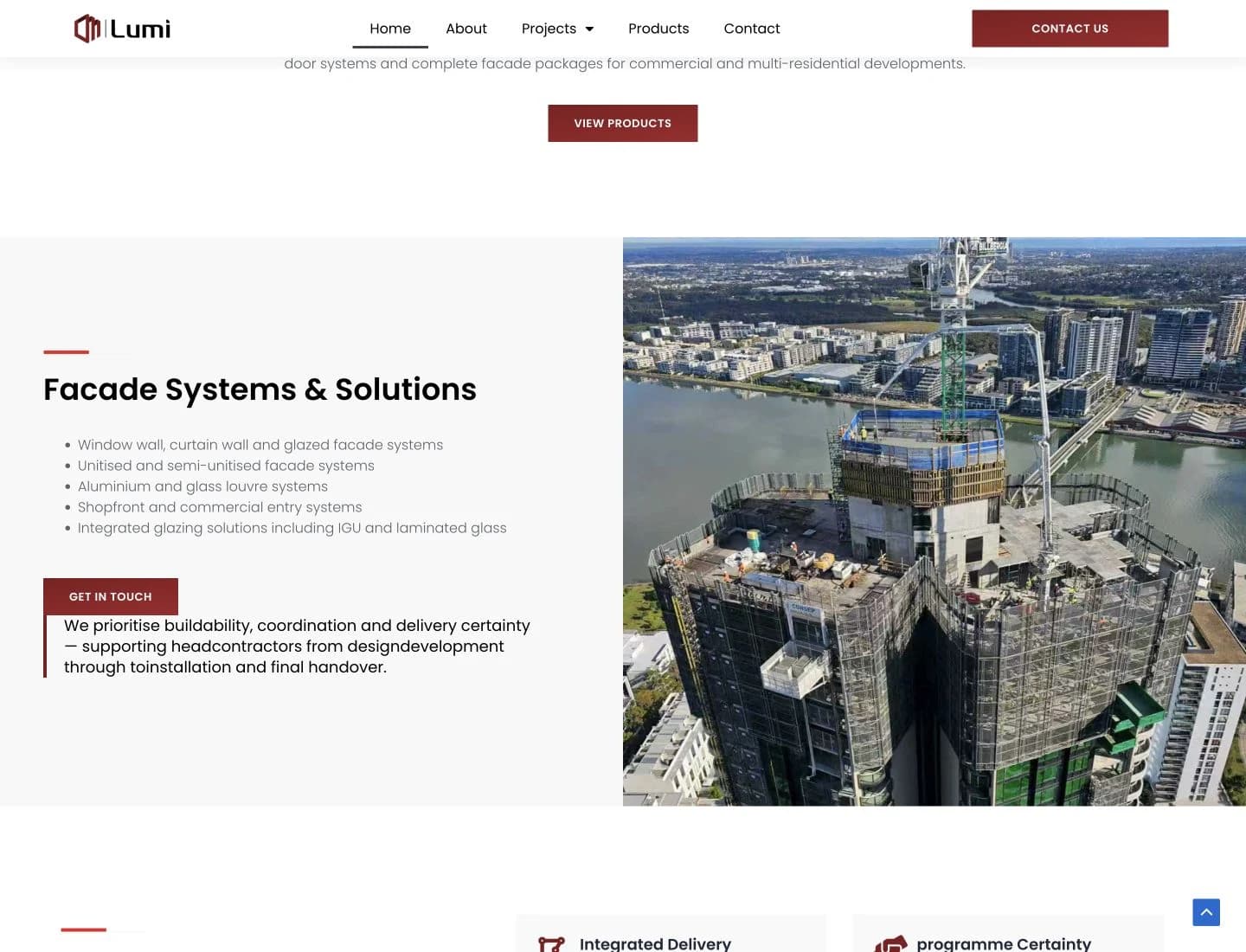 Lumi Windows website detail: Make technical capability visible.