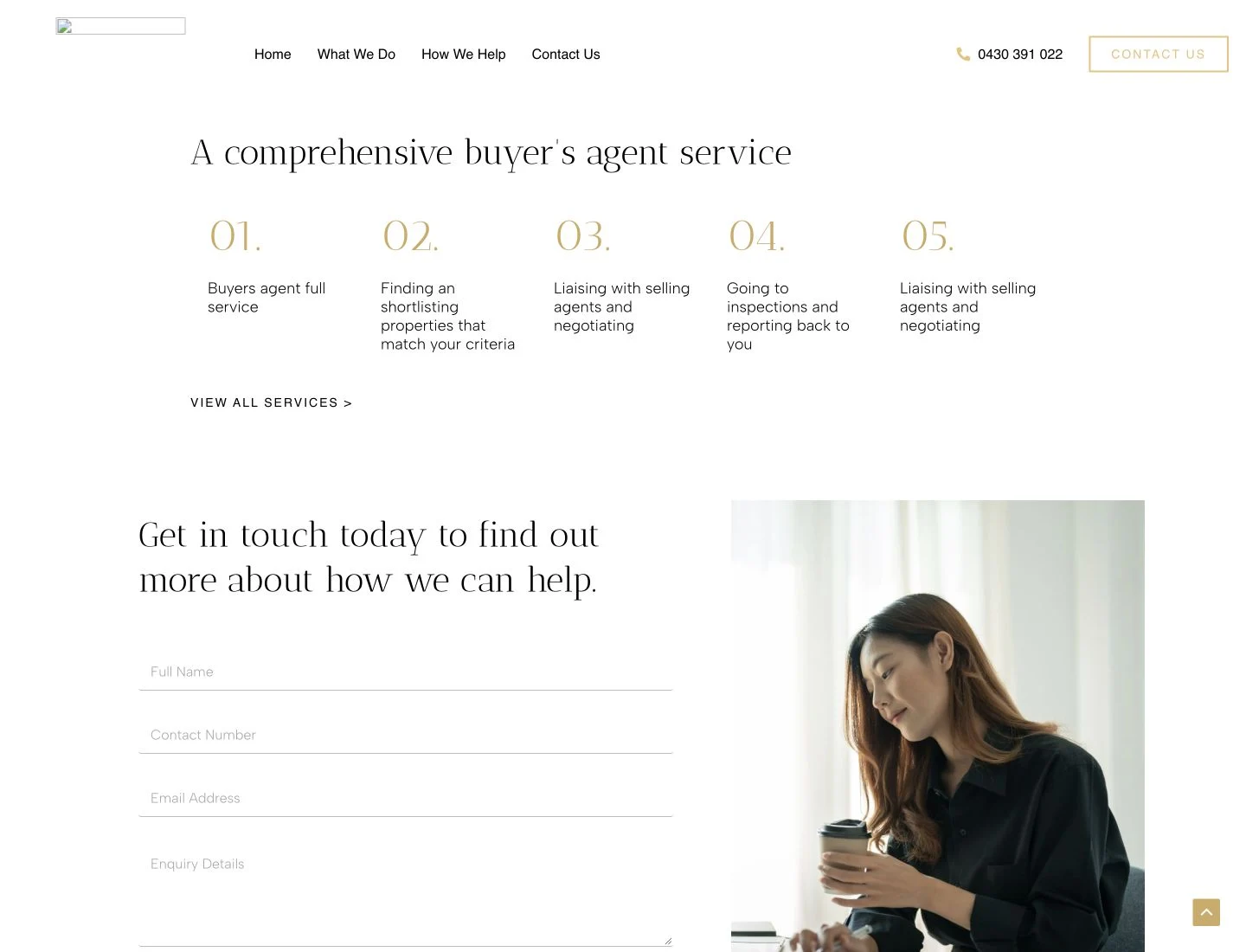 Property Buying Partners website detail: Show what the service takes off the buyer’s hands.