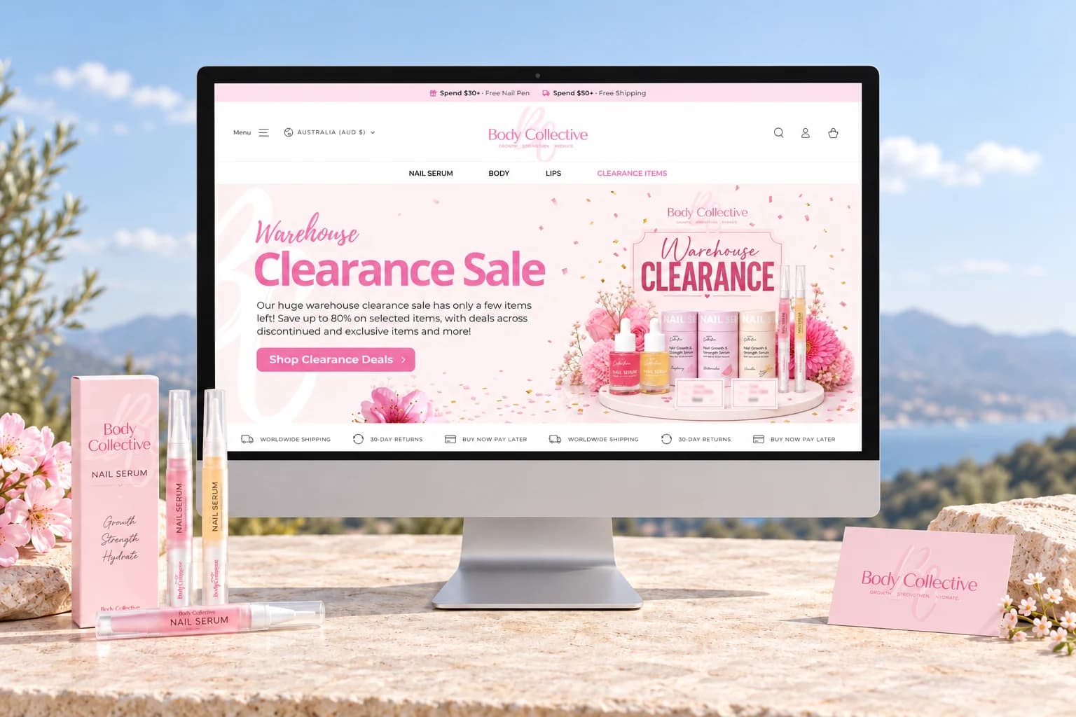 Body Collective website shown on desktop and mobile