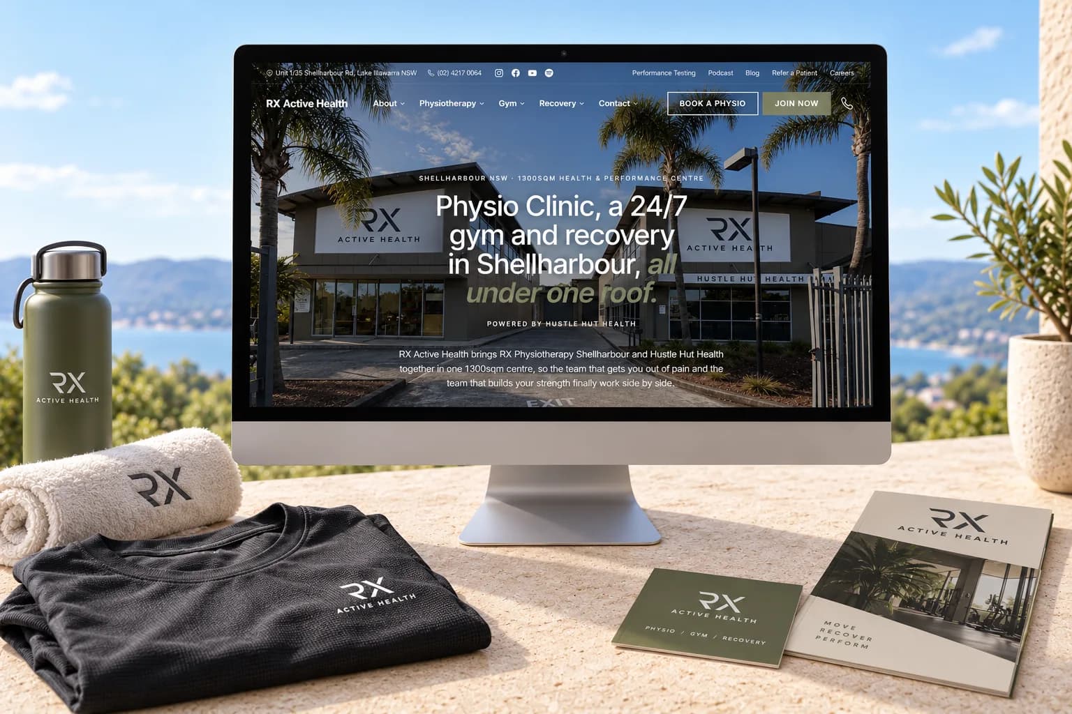 RX Active Health website shown on desktop and mobile