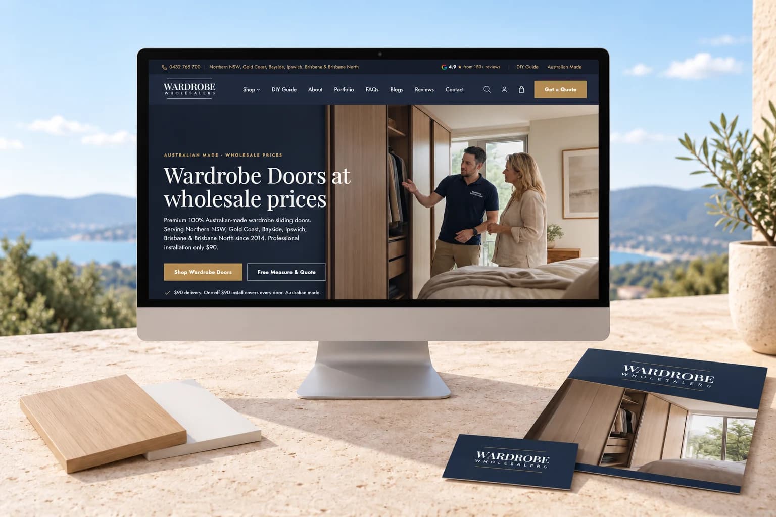 Wardrobe Wholesalers website and brand presentation